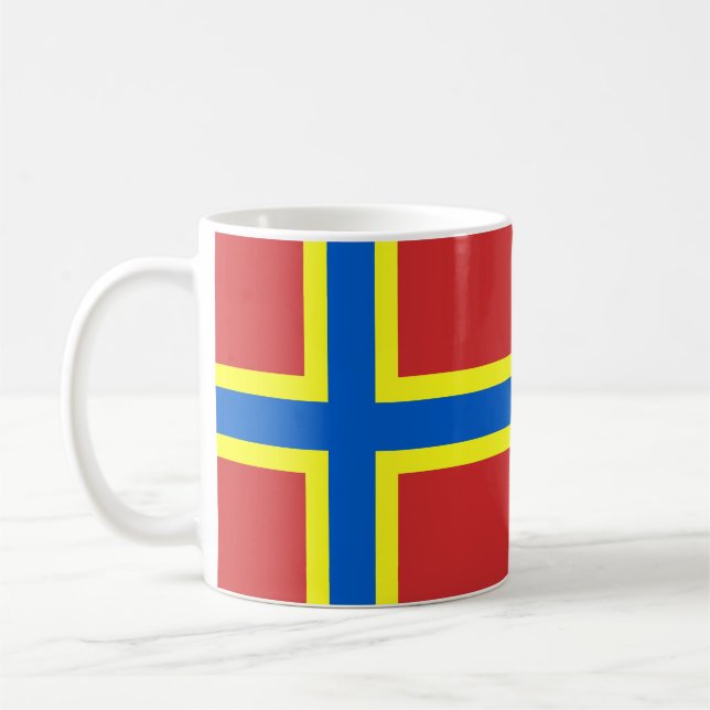 Flagge von Orkney Kaffeetasse (Links)