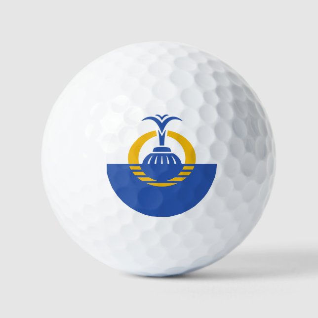 Flagge von Orlando, Florida. Golfball (Vorderseite)