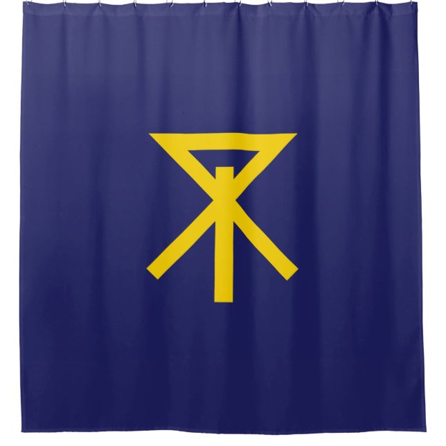 Flagge von Osaka (Japan) Duschvorhang (Vorderseite)