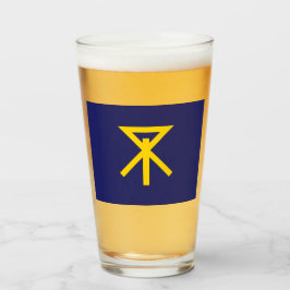 Flagge von Osaka (Japan) Glas