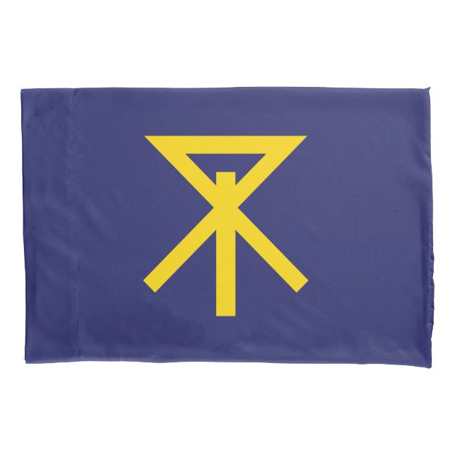 Flagge von Osaka (Japan) Kissenbezug (Vorderseite-Links)