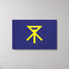 Flagge von Osaka (Japan) Leinwanddruck
