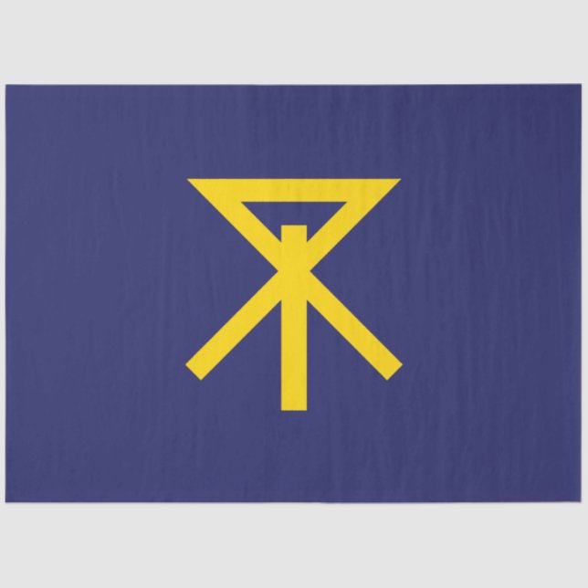 Flagge von Osaka (Japan) Seidenpapier (Vorderseite)