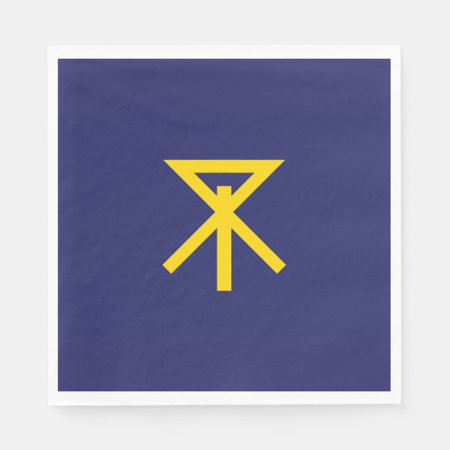 Flagge von Osaka (Japan) Serviette (Vorderseite)