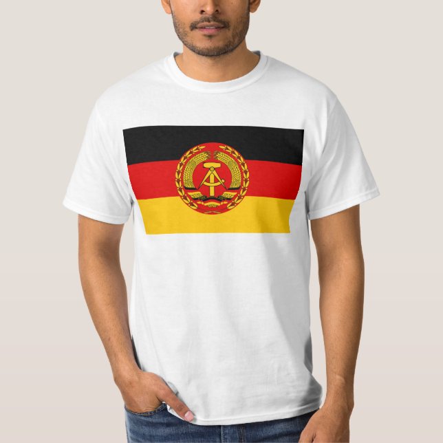 Flagge von Ostdeutschland - Flagge der DDR (DDR) - T-Shirt (Vorderseite)