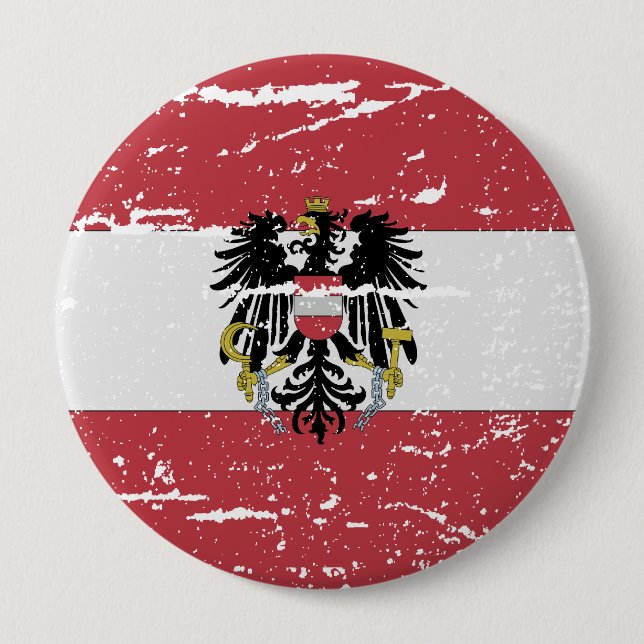 FLAGGE VON ÖSTERREICH-WAPPEN BUTTON (Vorderseite)