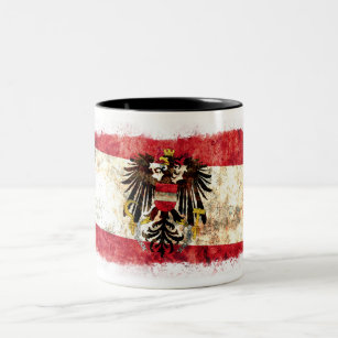 Flagge von Österreich Zweifarbige Tasse