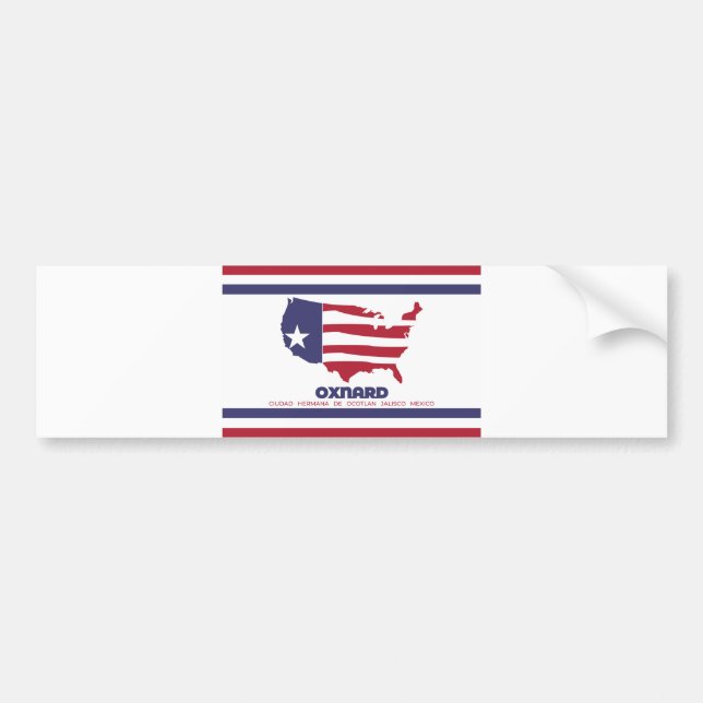 Flagge von Oxnard (Kalifornien) Autoaufkleber (Vorne)