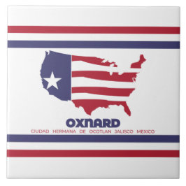 Flagge von Oxnard (Kalifornien) Fliese