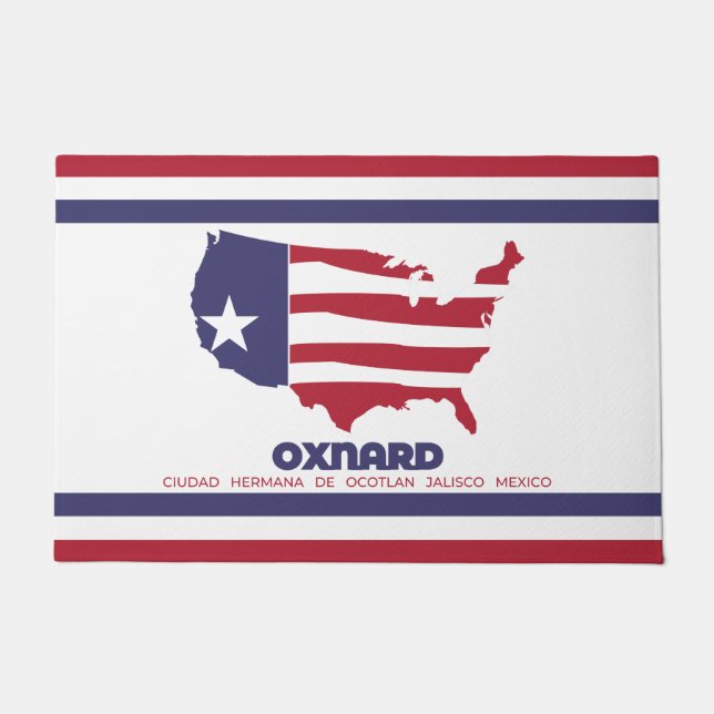 Flagge von Oxnard (Kalifornien) Fußmatte (Vorderseite)