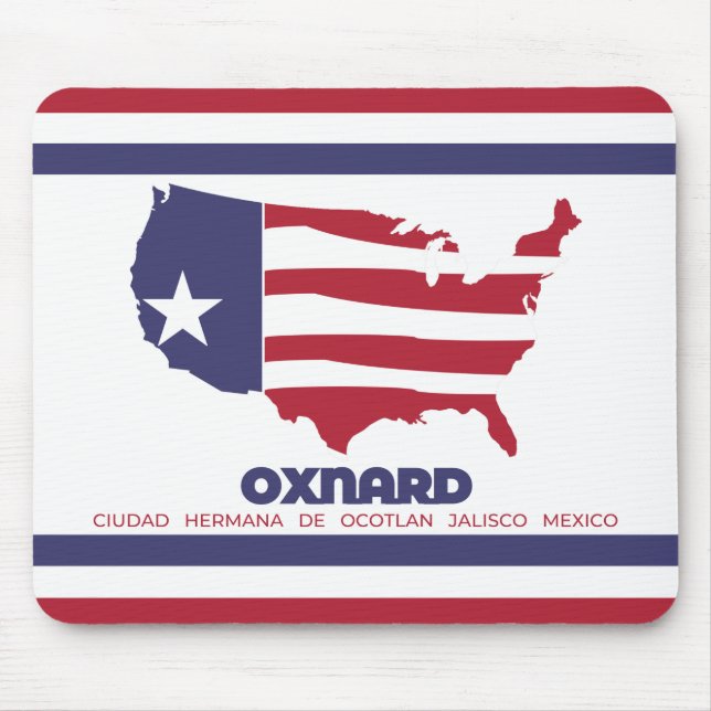 Flagge von Oxnard (Kalifornien) Mousepad (Vorne)
