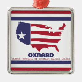 Flagge von Oxnard (Kalifornien) Ornament Aus Metall