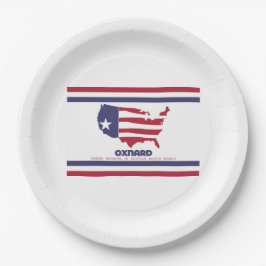 Flagge von Oxnard (Kalifornien) Pappteller