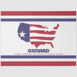 Flagge von Oxnard (Kalifornien) Seidenpapier