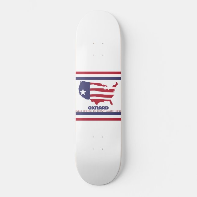 Flagge von Oxnard (Kalifornien) Skateboard (Vorderseite)
