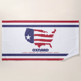 Flagge von Oxnard (Kalifornien) Strandtuch