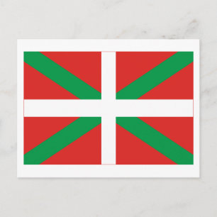 Flagge von País Vasco (Euskadi) Postkarte
