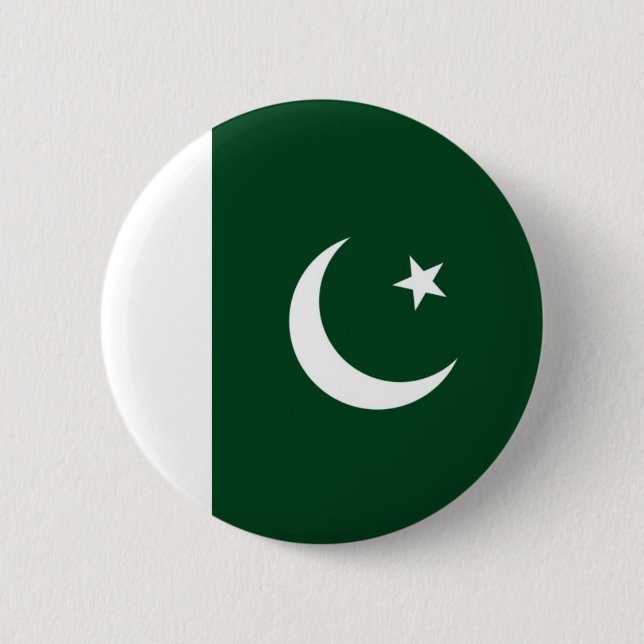 Flagge von Pakistan auf Button-/Knopf-Abzeichen Button (Vorderseite)