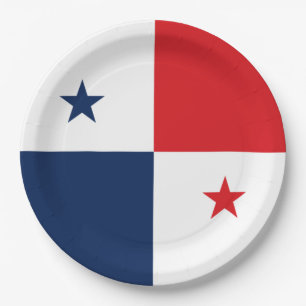 Flagge von Panama Pappteller