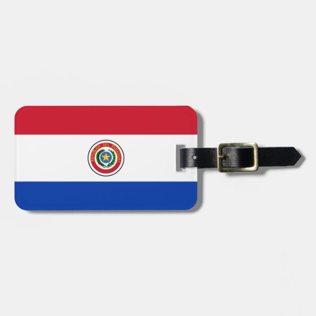 Flagge von Paraguay Easy ID Persönlich Gepäckanhänger (Vorderseite horizontal)