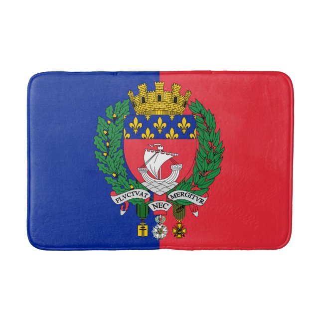 Flagge von Paris, Frankreich - Bath Mat Badematte (Vorderseite)