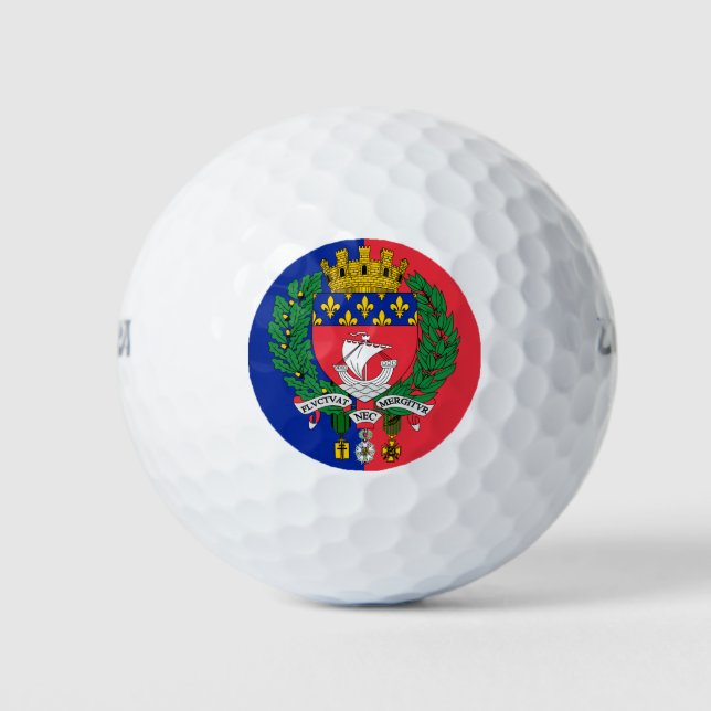 Flagge von Paris, Frankreich Golfball (Vorderseite)