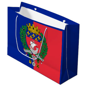 Flagge von Paris, Frankreich Große Geschenktasche Geschenktüte