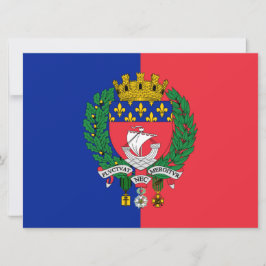 Flagge von Paris (Frankreich) Karte