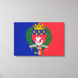 Flagge von Paris (Frankreich) Leinwanddruck