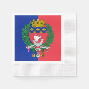 Flagge von Paris, Frankreich, Napkins Serviette