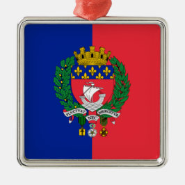 Flagge von Paris (Frankreich) Ornament Aus Metall