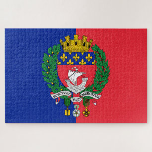 Flagge von Paris (Frankreich) Puzzle