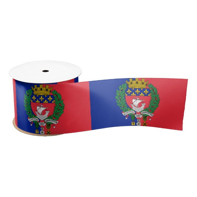 Flagge von Paris (Frankreich) Satin Ribbon Satinband (Spule)