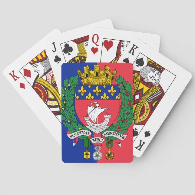 Flagge von Paris, Frankreich Spielkarten (Rückseite)