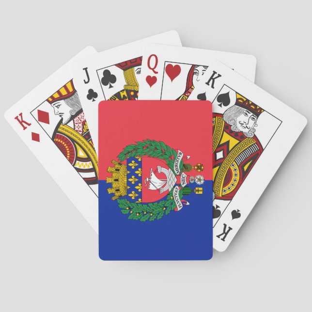 Flagge von Paris (Frankreich) Spielkarten (Rückseite)