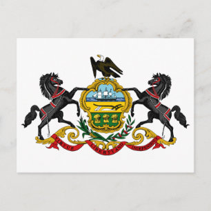 Flagge von Pennsylvania Postkarte