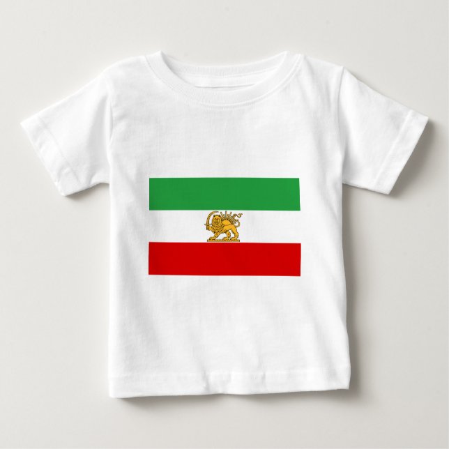 Flagge von Persien/von Iran (1964-1980) Baby T-shirt (Vorderseite)