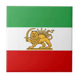 Flagge von Persien/von Iran (1964-1980) Fliese