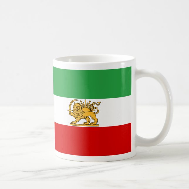 Flagge von Persien/von Iran (1964-1980) Kaffeetasse (Rechts)