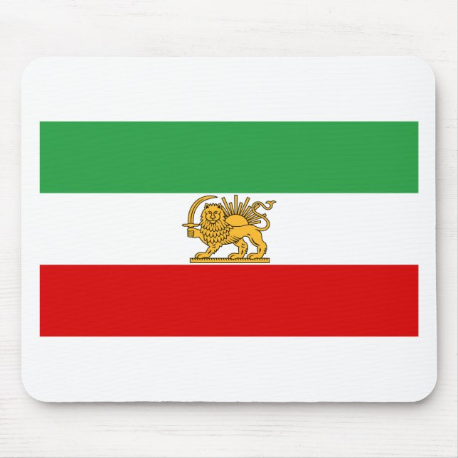 Flagge von Persien/von Iran (1964-1980) Mousepad (Vorne)