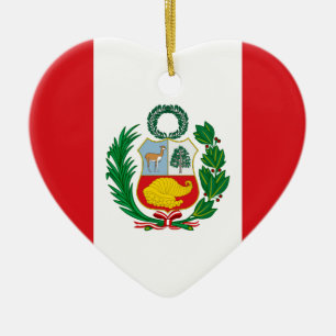 Flagge von Peru Keramik Ornament