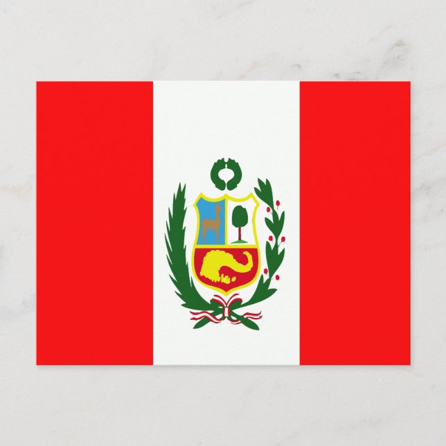 Flagge von Peru Postkarte (Vorderseite)