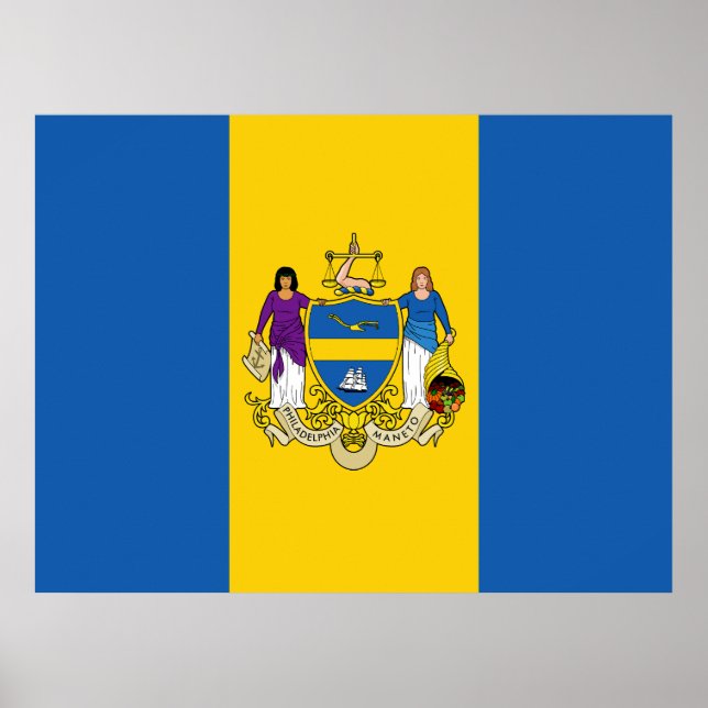 Flagge von Philadelphia, Pennsylvania Poster (Vorne)