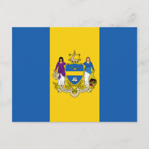 Flagge von Philadelphia, Pennsylvania Postkarte