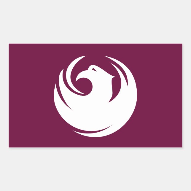 Flagge von Phoenix, Arizona Rechteckiger Aufkleber (Vorderseite)
