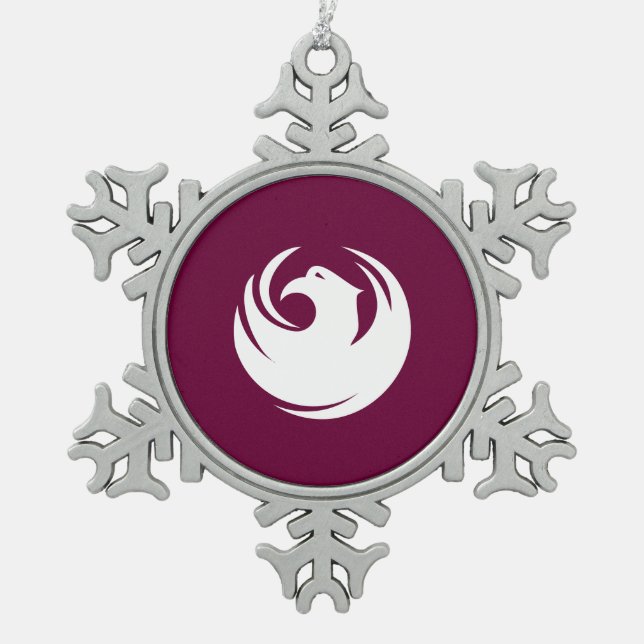 Flagge von Phoenix, Arizona Schneeflocken Zinn-Ornament (Vorderseite)