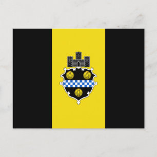 Flagge von Pittsburgh Pennsylvania Feiertagspostkarte