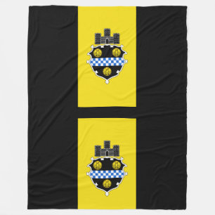 Flagge von Pittsburgh, Pennsylvania Fleece Blanket