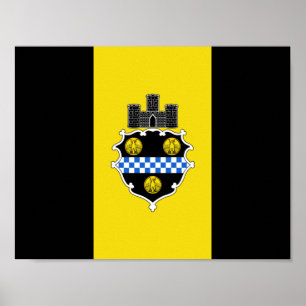 Flagge von Pittsburgh, Pennsylvania Poster
