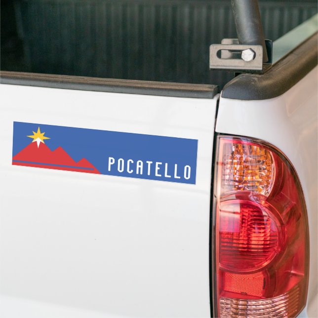 Flagge von Pocatello, Idaho Autoaufkleber (Auf Lkw)